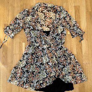Kooples Mini Floral Wrap Dress